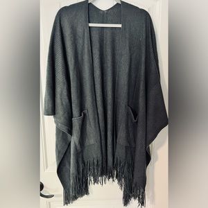 Womens Poncho Cardigan L with Pockets